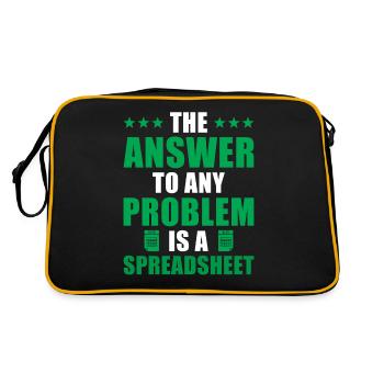 The answer to every problem is a table - Retro Bag - black/gold - Back