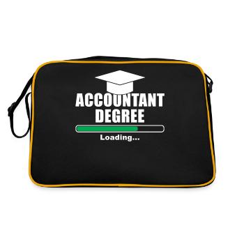 Buchhalter Ausbildung Buchhalter lädt - Retro Tasche - Schwarz/Gold - Hinten