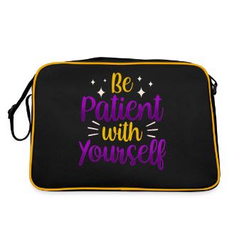 Soyez patient avec vous-même amour de soi positif - Sac Retro - noir/or - Dos