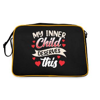 Mon enfant intérieur mérite le doux amour de soi - Sac Retro - noir/or - Dos