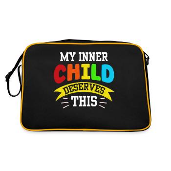 Mon enfant intérieur mérite le doux amour de soi - Sac Retro - noir/or - Dos