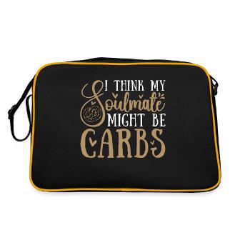 Régime faible en glucides Je pense que mon âme sœur mange sainement - Sac Retro - noir/or - Dos