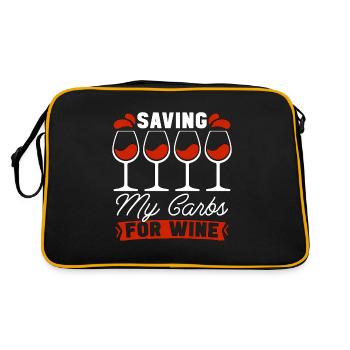 Régime faible en glucides Sauver mes glucides aime une vie saine - Sac Retro - noir/or - Dos