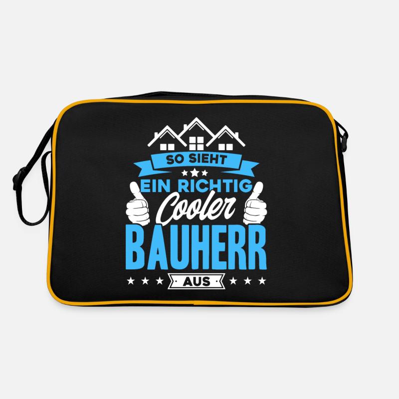 So Sieht ein Richtig Cooler Bauherr Aus Retro Tasche
