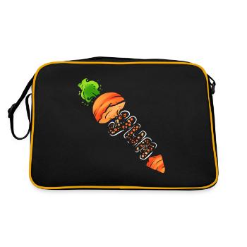 Carrots And Vegetables Are Yummi - Yum For Vegan - Retro Bag - black/gold - Back