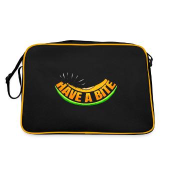 Have A Bite Of This Watermelon - Vegetarian And - Retro Bag - black/gold - Back