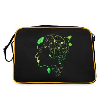 Les ornements montrent des légumes dans ma tête, végétariens et - Sac Retro - noir/or - Dos