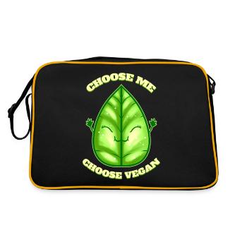 Choisissez des légumes, choisissez végétalien - Sac Retro - noir/or - Dos