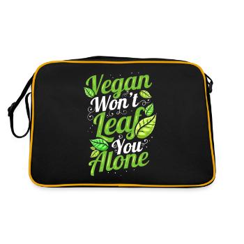 Vegan Won’t Leaf Leave You Alone - Vegetarian Go - Sac Retro - noir/or - Dos