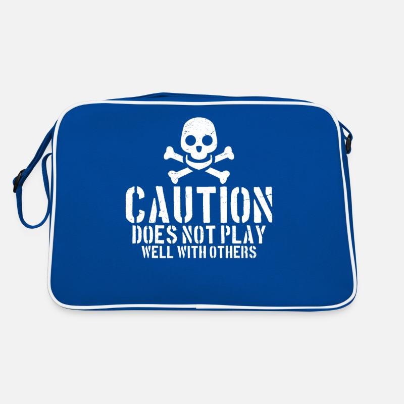 Caution Does Not Play Well With Others 44 Retro Bag