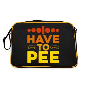 I Have To Pee 20 - Retro Bag - black/gold - Back
