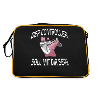 Der Controller Soll Mit Dir Sein. Videospiele - Retro Tasche - Schwarz/Gold - Hinten