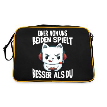 Der Controller Soll Mit Dir Sein. Videospiele - Retro Tasche - Schwarz/Gold - Hinten