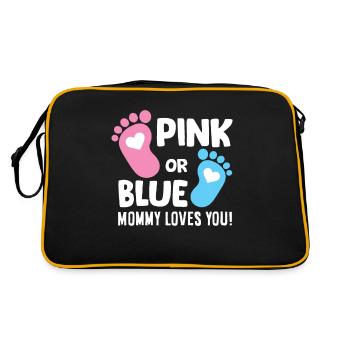 Sexe Révéler la grossesse Rose ou Bleu Maman aime - Sac Retro - noir/or - Dos