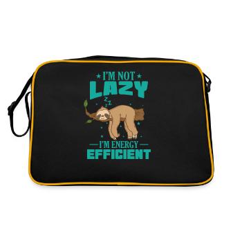 I'm not Lazy I'm Energy Efficient Sloth - Retro Bag - black/gold - Back