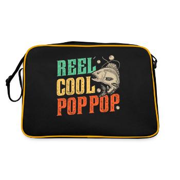 Reel Cool Grandpa Fisherman Fishing Fishing Angler - Retro Bag - black/gold - Back