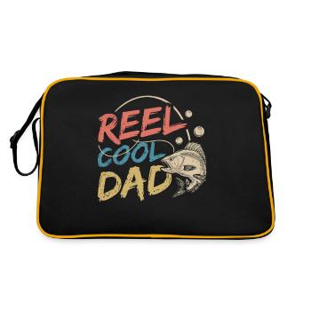 Reel Cool Papa Fisherman Fishing Angler Fishing - Retro Bag - black/gold - Back