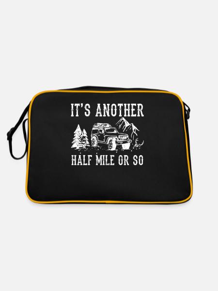 Es Ist Noch Eine Halbe Meile Oder So Wanderung - Retro Tasche - Schwarz/Gold - Hinten