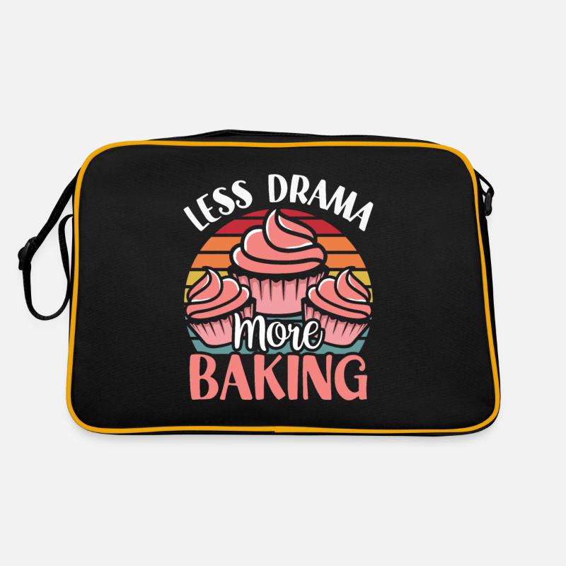Less Drama More Baking Baker Sayings Hobby Retro Bag