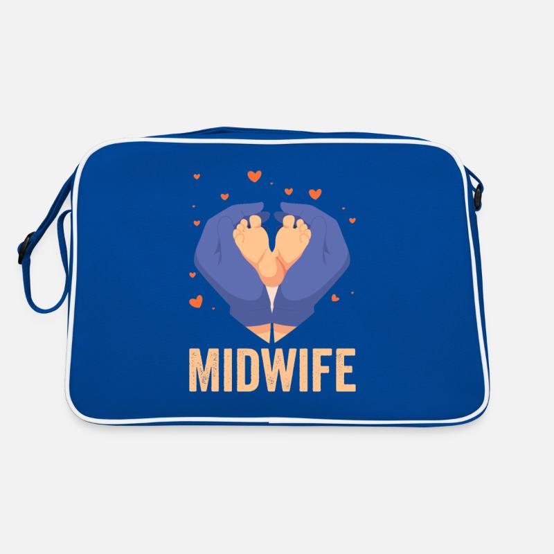 Hebamme Hebammen Geburtshilfe Beruf Sprüche Retro Tasche