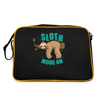 Sloth Mode On Sloth Lazy Nature - Retro Bag - black/gold - Back