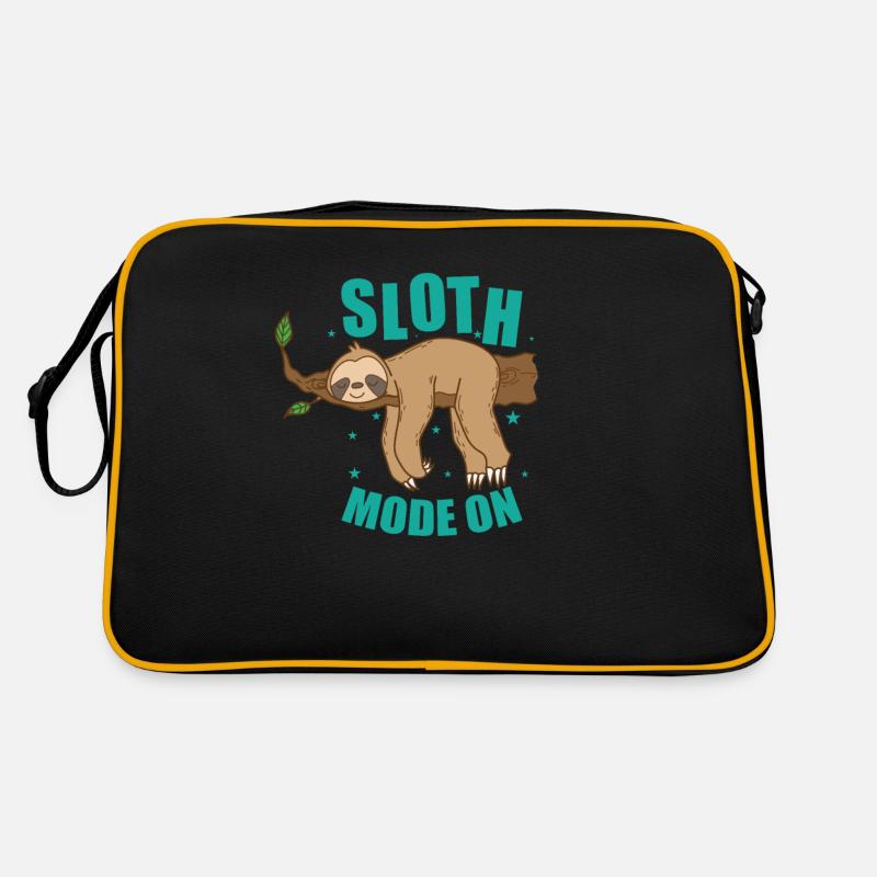 Sloth Mode On Sloth Lazy Nature Retro Bag