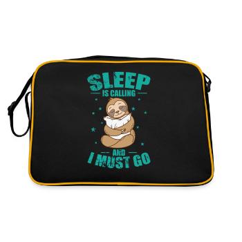 Sleep is Calling and I must go Sloth - Retro Bag - black/gold - Back