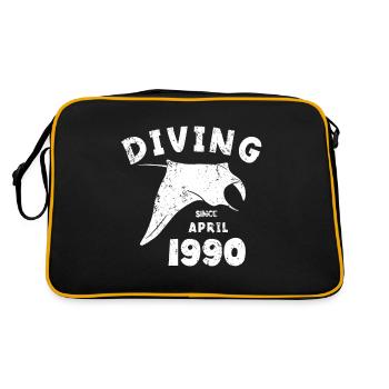 Anniversaire du plongeur - Plongée depuis avril 1990 - Sac Retro - noir/or - Dos
