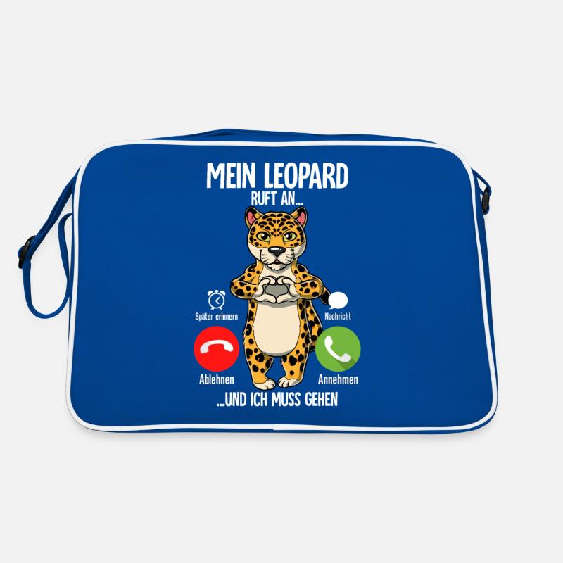 Mein Leopard Ruft An Retro Tasche