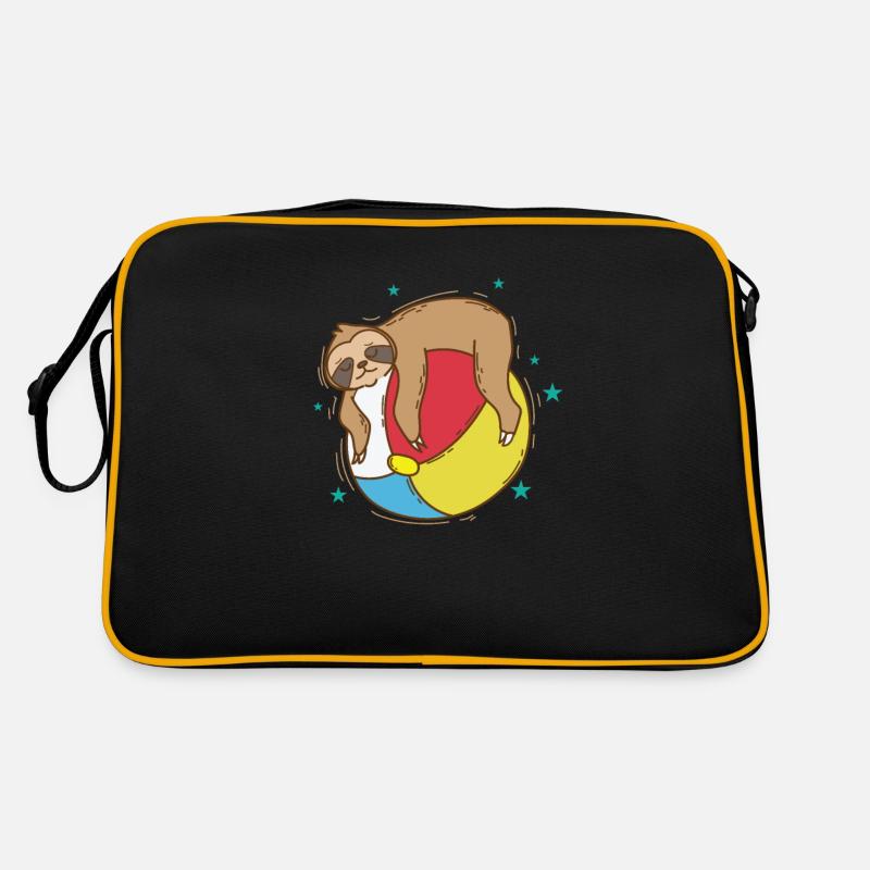 Sloth lazy on a water ball Retro Bag