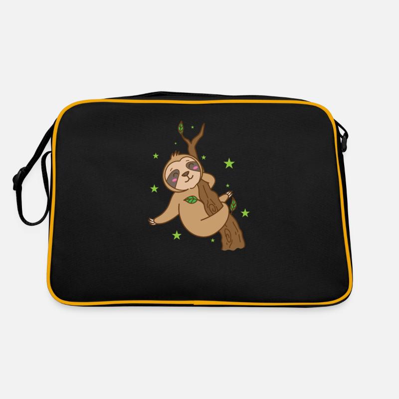 Sloth on the tree Nature lazy chilling Retro Bag