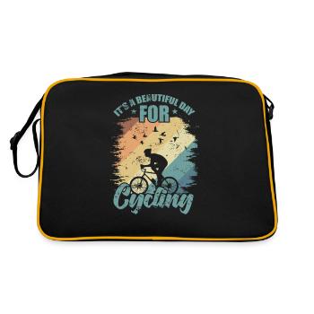 C’est une belle journée pour le cyclisme - Sac Retro - noir/or - Dos
