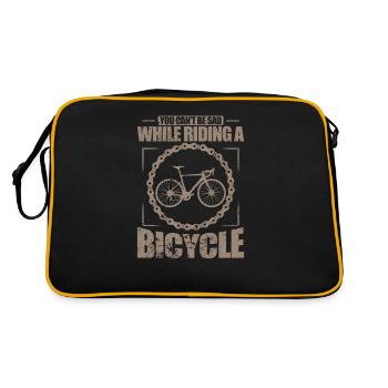 Vous ne pouvez pas être triste en faisant du vélo - Sac Retro - noir/or - Dos
