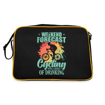 Prévisions de week-end Cyclisme avec possibilité de boire - Sac Retro - noir/or - Dos