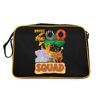 Zoo Group Design - Zoo Animals - Zoo Squad - Sac Retro - noir/or - Dos
