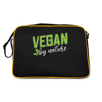 Vegan Diet Vegan By Nature Healthy Eating Meatless - Retro Bag - black/gold - Back