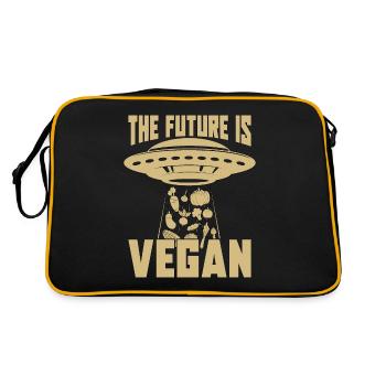 Vegan Diet The Future Is Meatless Vegan Diet Lover - Retro Bag - black/gold - Back