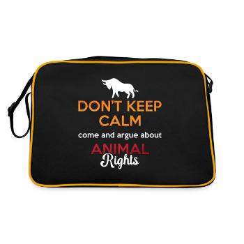 Bien-être animal Ne restez pas calme Adoptez un travailleur animalier - Sac Retro - noir/or - Dos