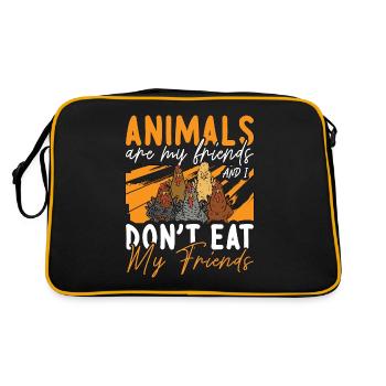 Bien-être animal Les animaux sont mes amis Adoptez Foster - Sac Retro - noir/or - Dos