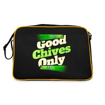 Good Chives Only - Vegetarian or Go Vegan - Retro Bag - black/gold - Back