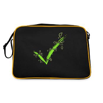 Green Hook Pour Oui Au Végétarisme Et Au Véganisme - Sac Retro - noir/or - Dos