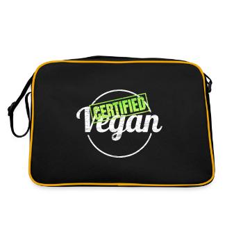 Label For Certified Vegan - Retro Bag - black/gold - Back