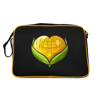 Corn On the Cob In Heart Shape - Vegetarian - Go - Retro Bag - black/gold - Back