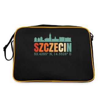 Szezecin Pologne Skyline - Sac Retro - noir/or - Dos