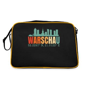 Varsovie Pologne Skyline - Sac Retro - noir/or - Dos