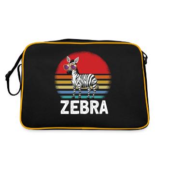 Zebra Sonnenbrille - Retro Tasche - Schwarz/Gold - Hinten