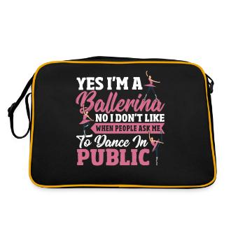 Ballerine Ballet Danseuse - Sac Retro - noir/or - Dos