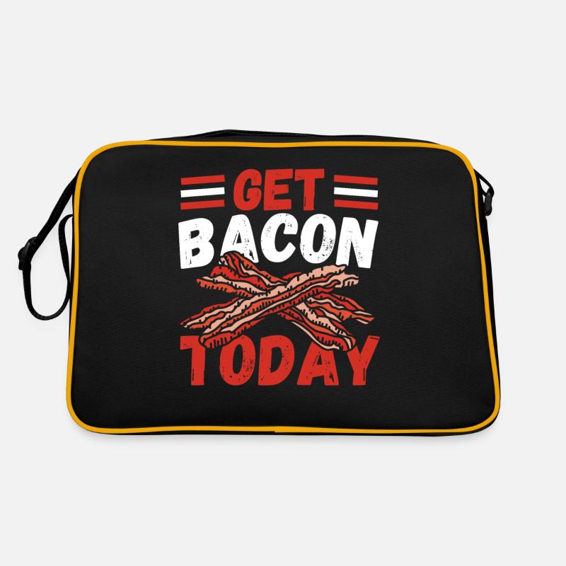 Speck Frühstück Schinken Schwein Retro Tasche