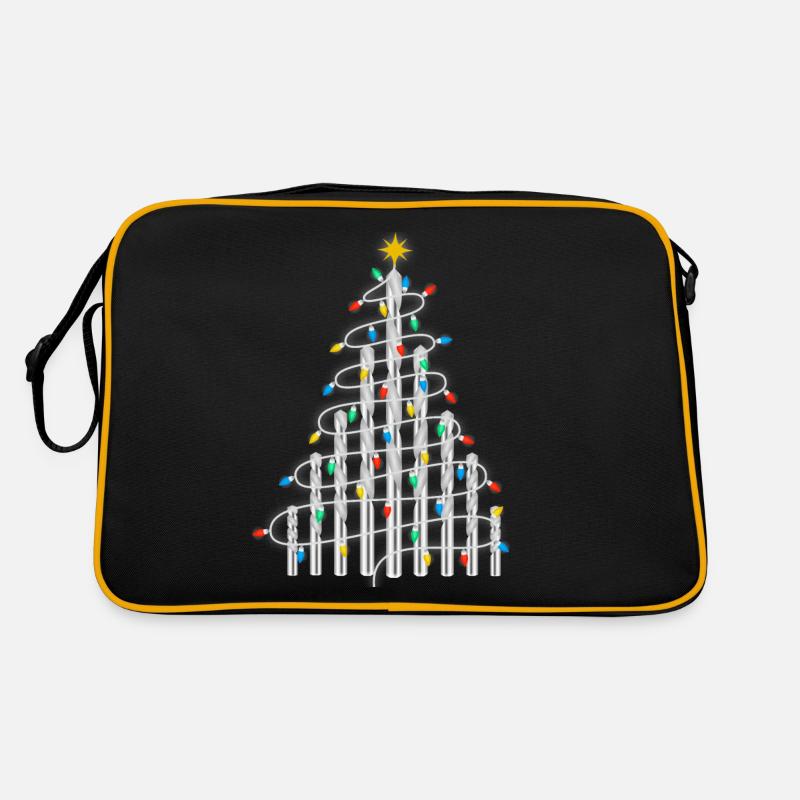 Christmas Tree Craftsman Drill Construction Worker DIY Retro Bag