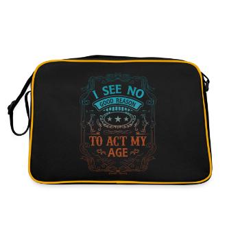 Act My Age Funny Dictons Humour pour adultes Le - Sac Retro - noir/or - Dos